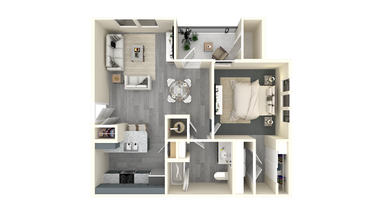 1 x 1 6S floor plan